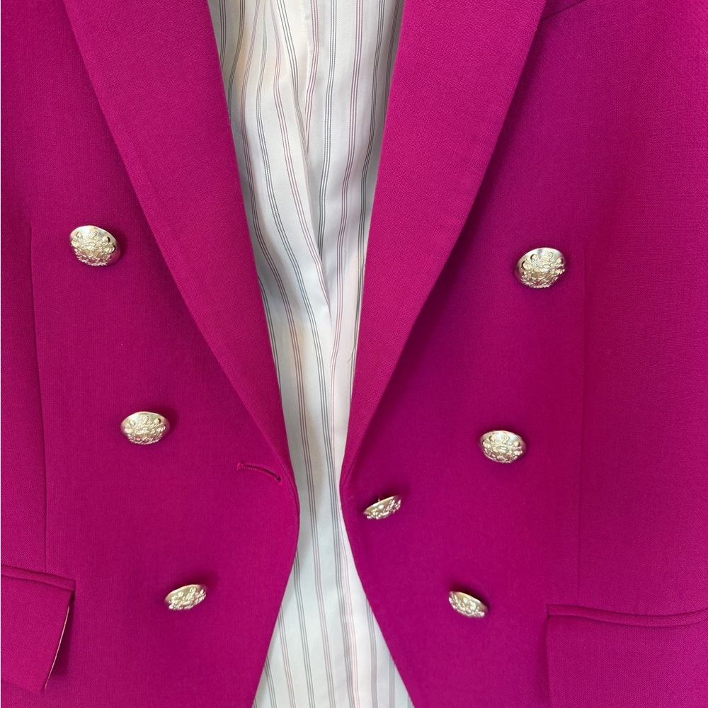 Veronica Beard miller blazer jacket in magenta - Picture 2 of 7